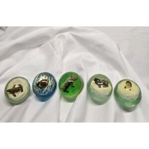 VTG Five Vintage Bouncy Balls 3D Animals Inside- Rare